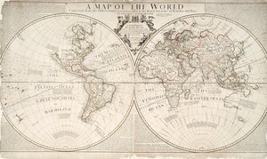 A Map of the World, Corrected from the Observations Communicated to the Royal Societies of London and Paris, to the Right Honourable Richard Boyle